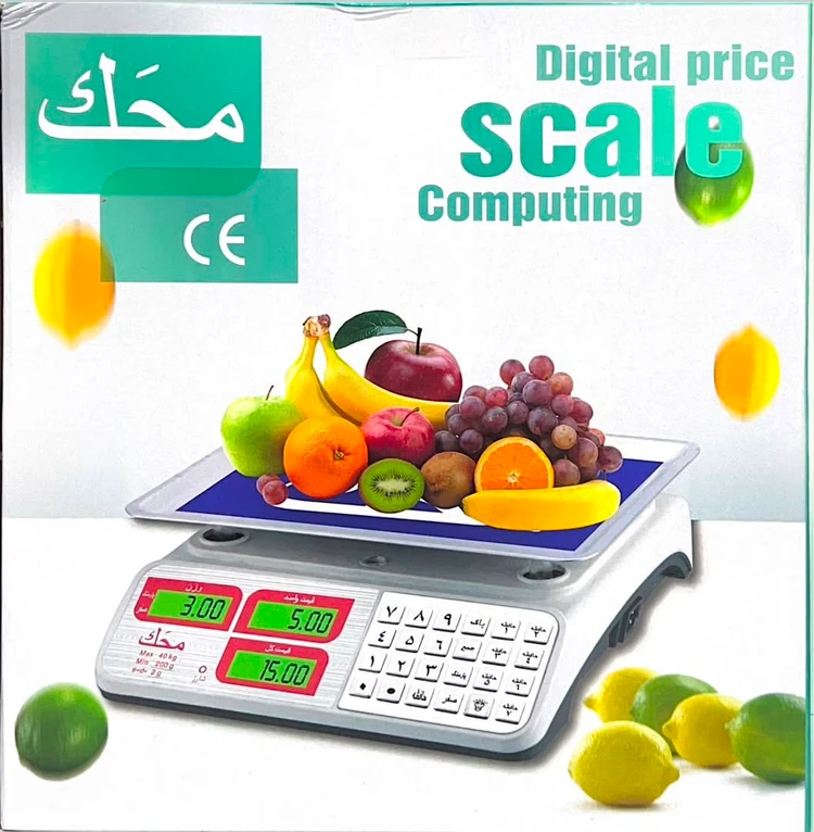 ترازو فروشگاهی محک مدل MHK-S40 ظرفیت ۴۰ کیلوگرم با کیبورد استیل