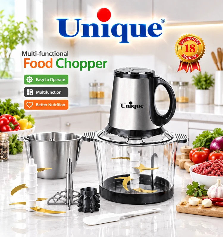 خردکن دوکاسه یونیک Unique مدل HENRY3S ظرفیت 3 لیتر توان 1500 وات