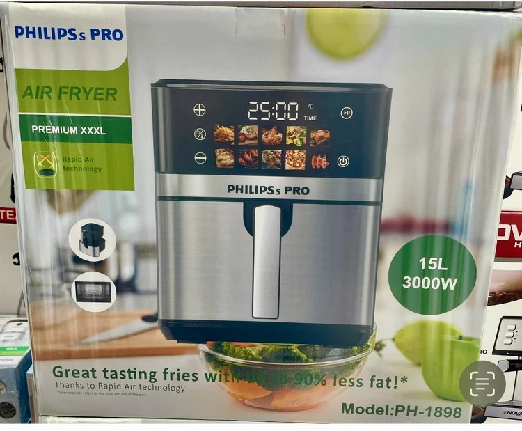 سرخ کن دوالنمت فیلیپس پرو - ظرفیت 15 لیتری تمام استیل سبددار قدرت 3000W وات - مدل PH-1890