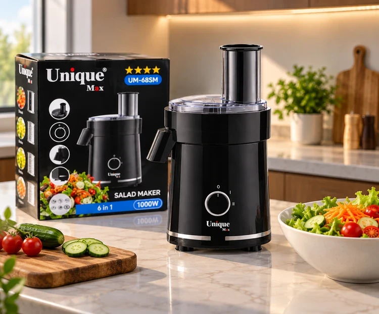 خردکن و سالادساز Unique Max UM-68SM – توان 1000 وات، 6 کاره