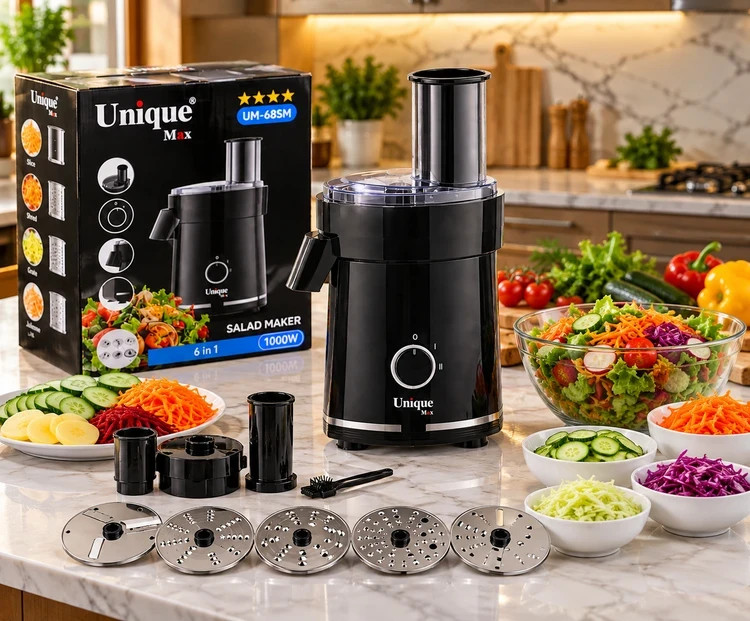 خردکن و سالادساز Unique Max UM-68SM – توان 1000 وات، 6 کاره